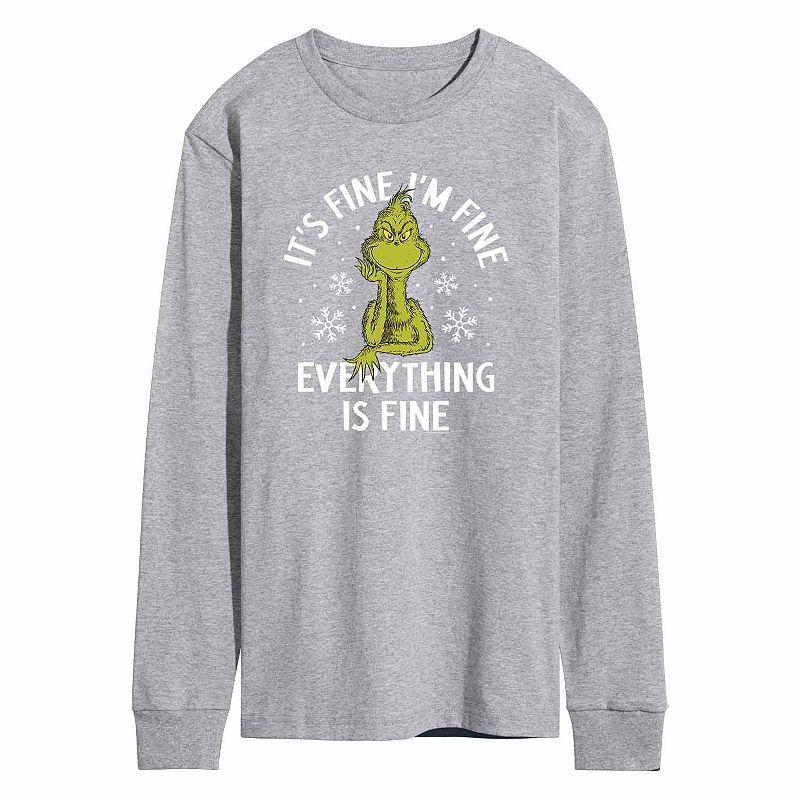 Mens The Grinch Its Fine Tee Grey Grey Product Image