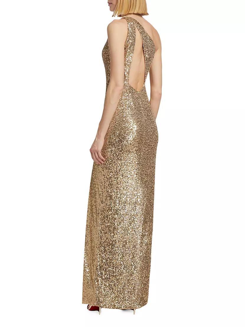 Sequin One-Shoulder Gown Product Image