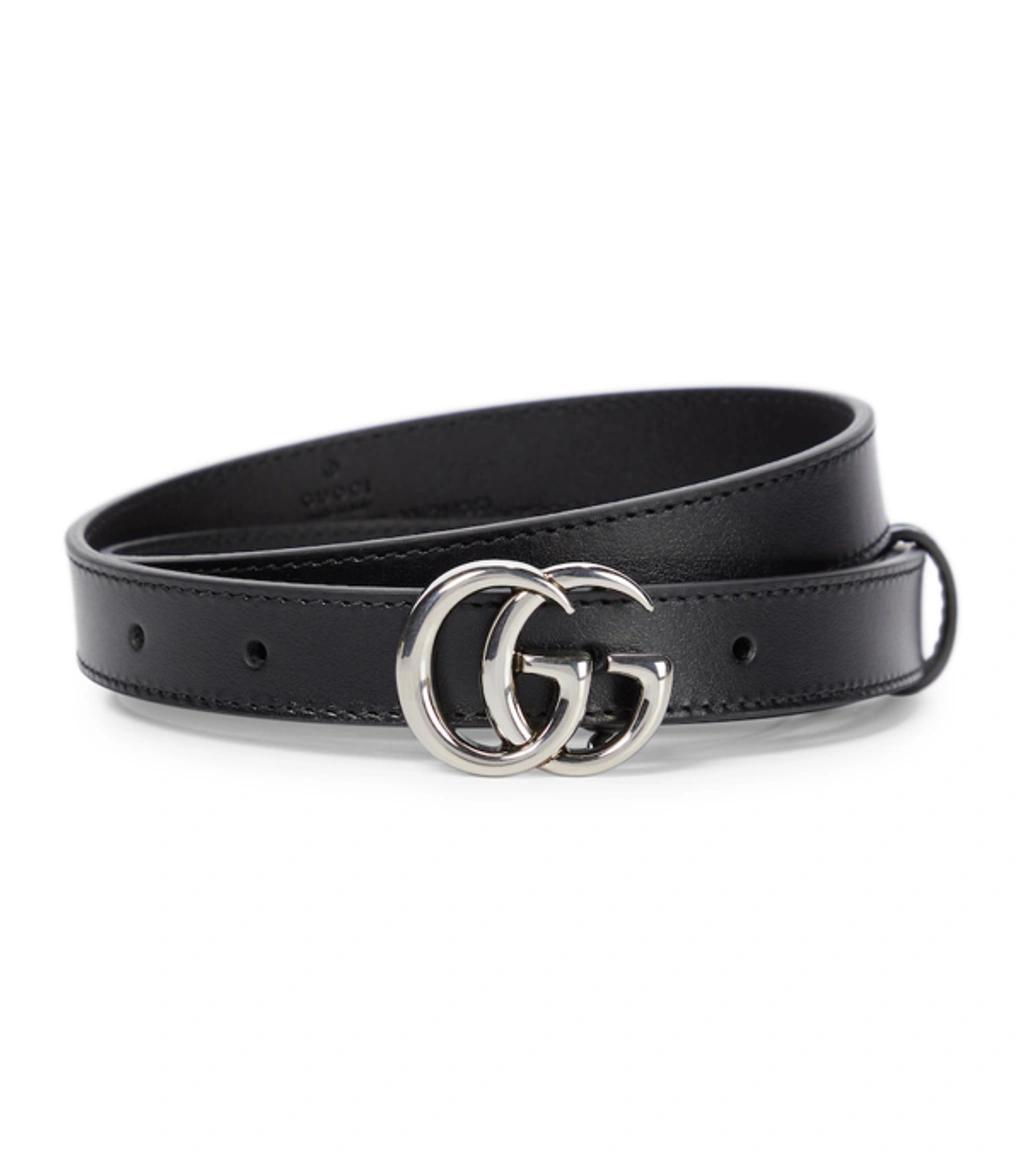 GUCCI Black Gg Marmont Leather Belt Product Image