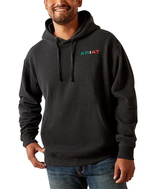 Ariat Graphic Mexico Flag Lookup Long Sleeve Brushed Fleece Hoodie Product Image