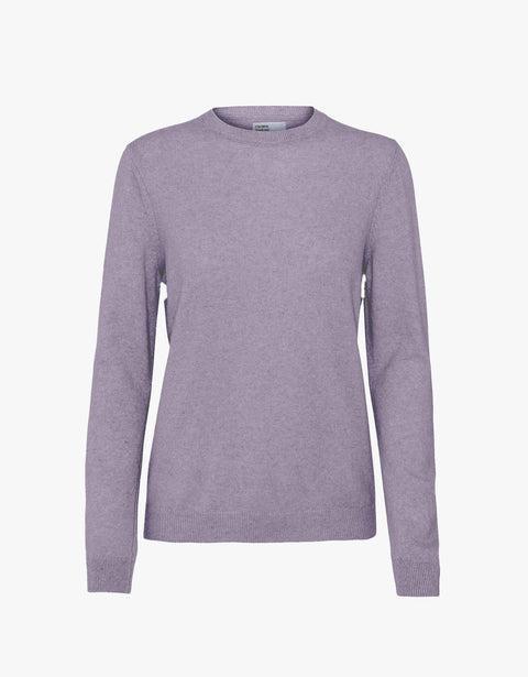 Women Light Merino Wool Crew - Purple Haze Product Image