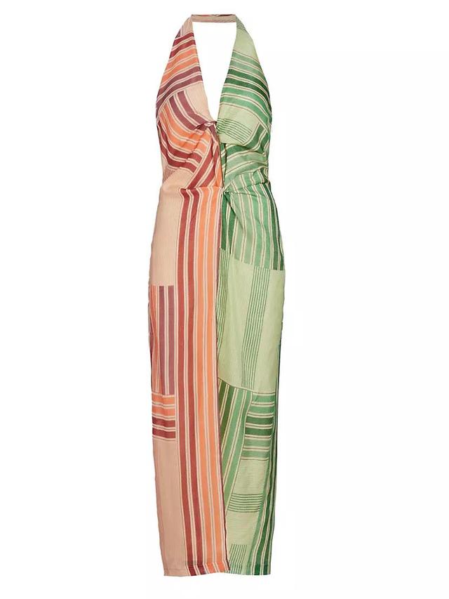 Reflexión Marisol Twisted Silk & Wool Maxi Dress Product Image