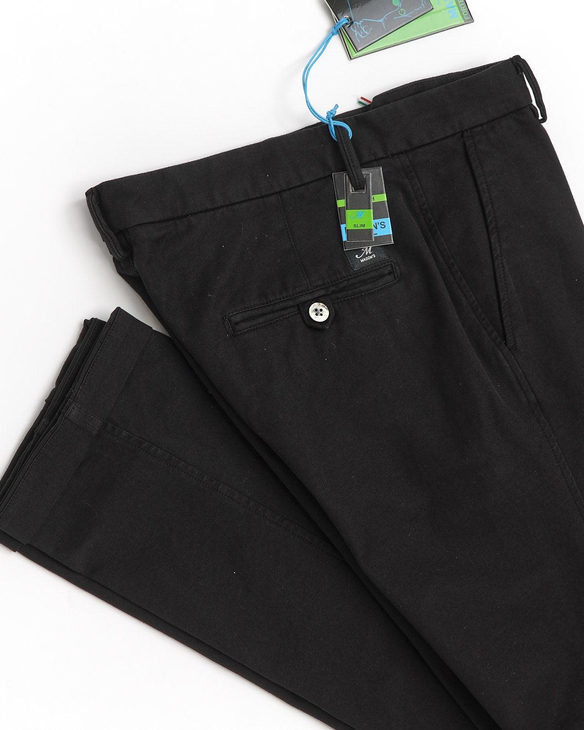 Masons Torino Black Jersey Pants Product Image