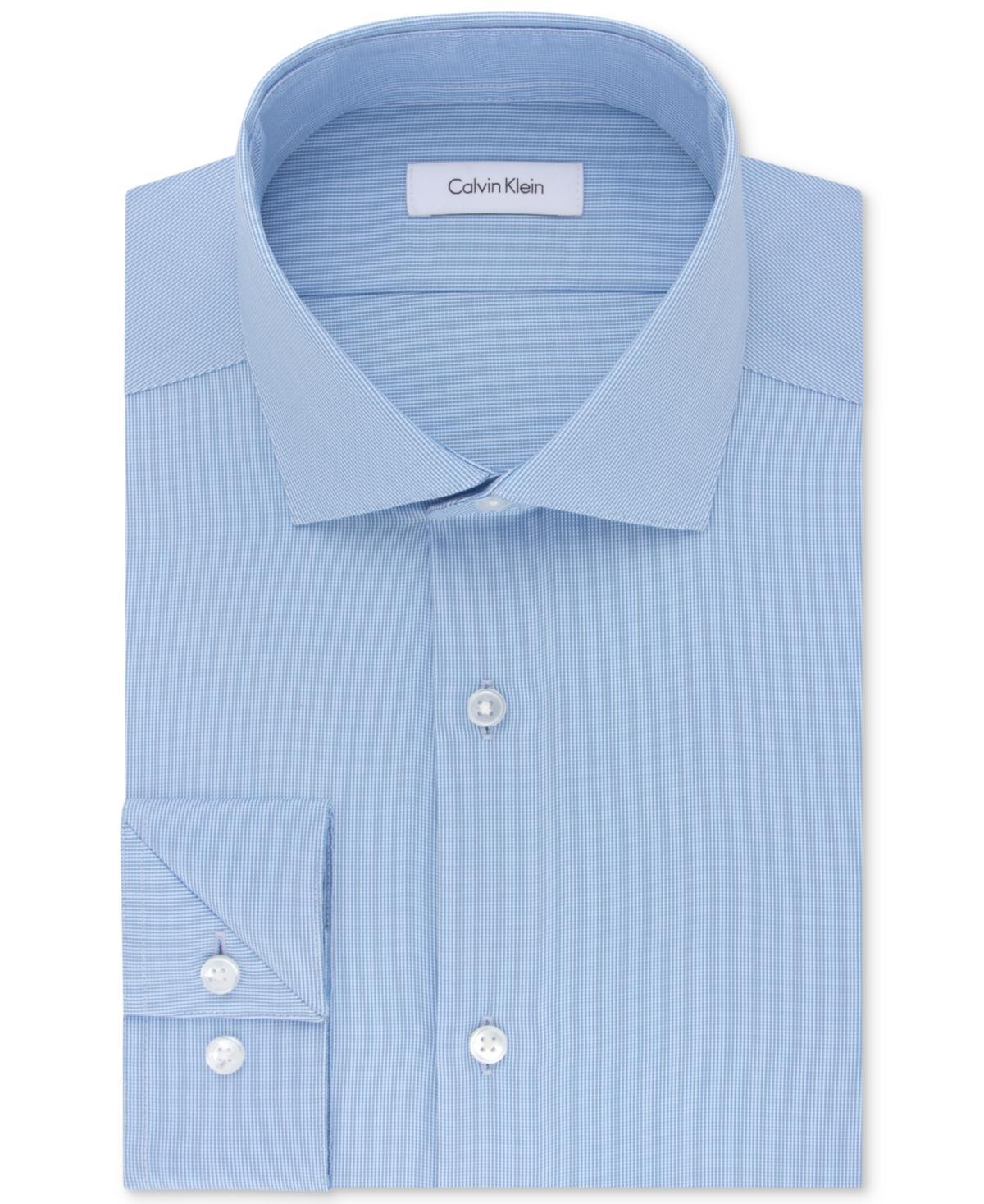 Calvin Klein Steel Mens Slim-Fit Non-Iron Stretch Performance Dress Shirt Product Image