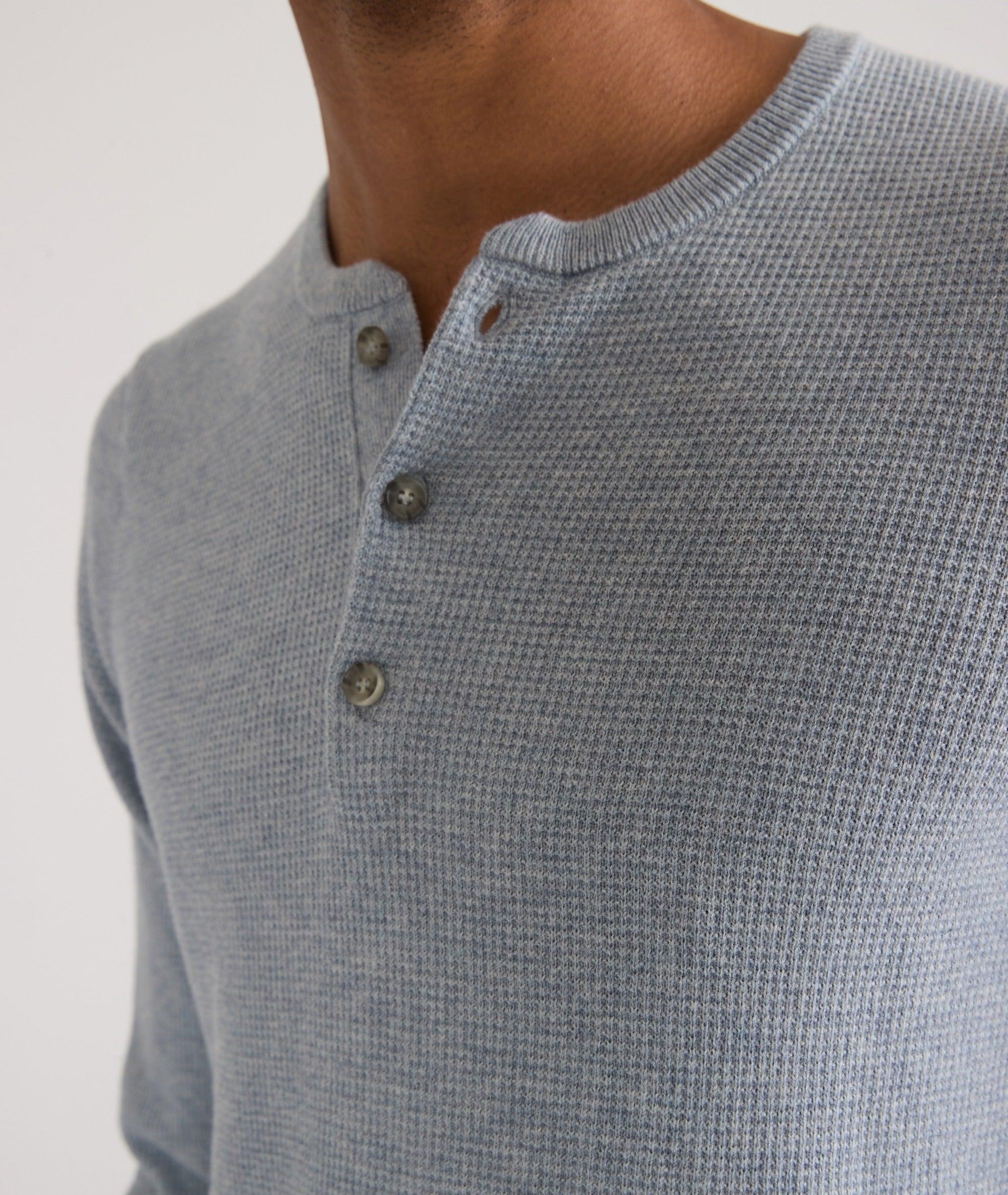 Merino Blend Sweater Henley Product Image