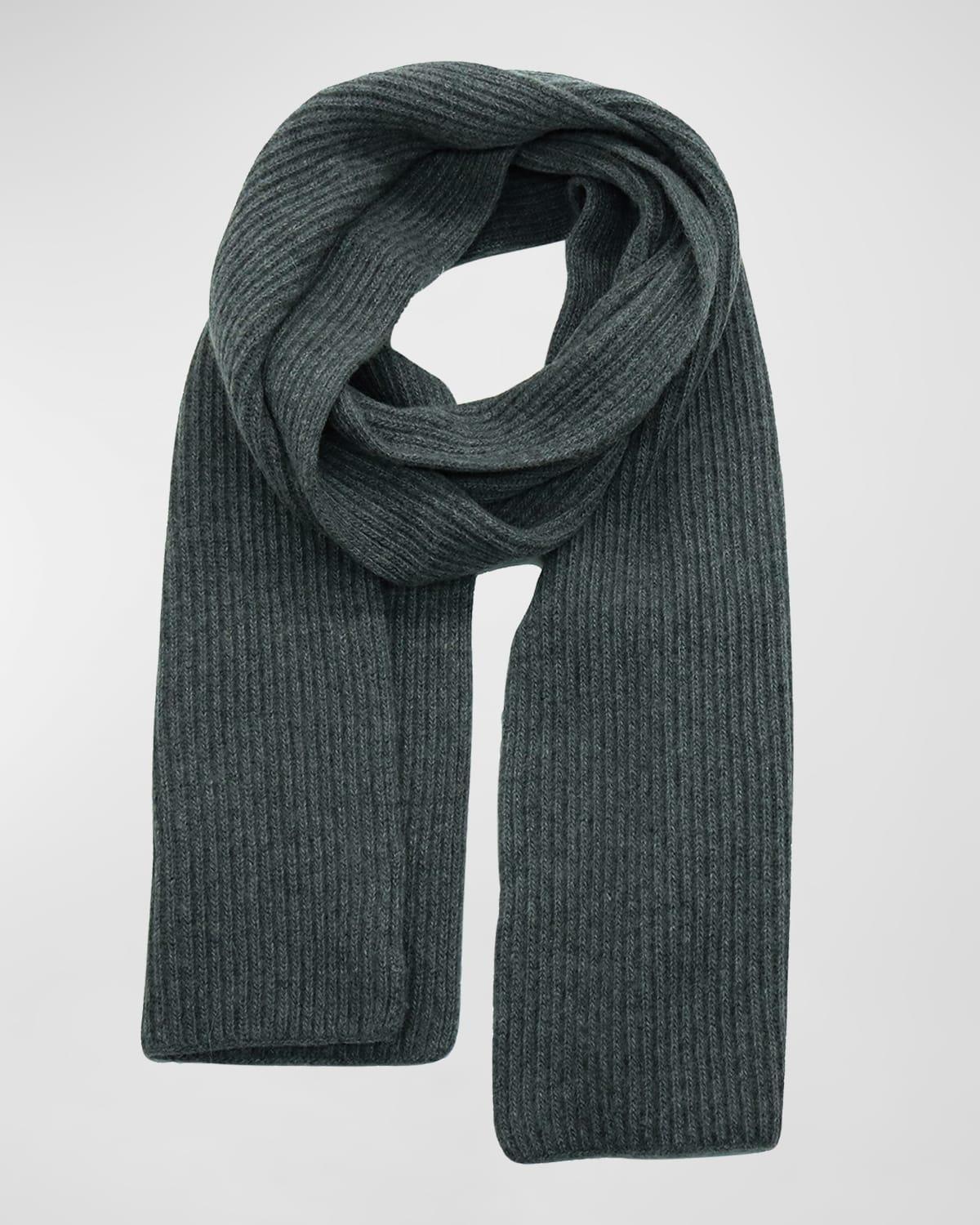 Mens Rib Cashmere Scarf Product Image