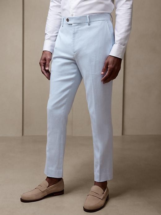 Canyon Tailored-Fit Linen-Blend Suit Trouser Product Image