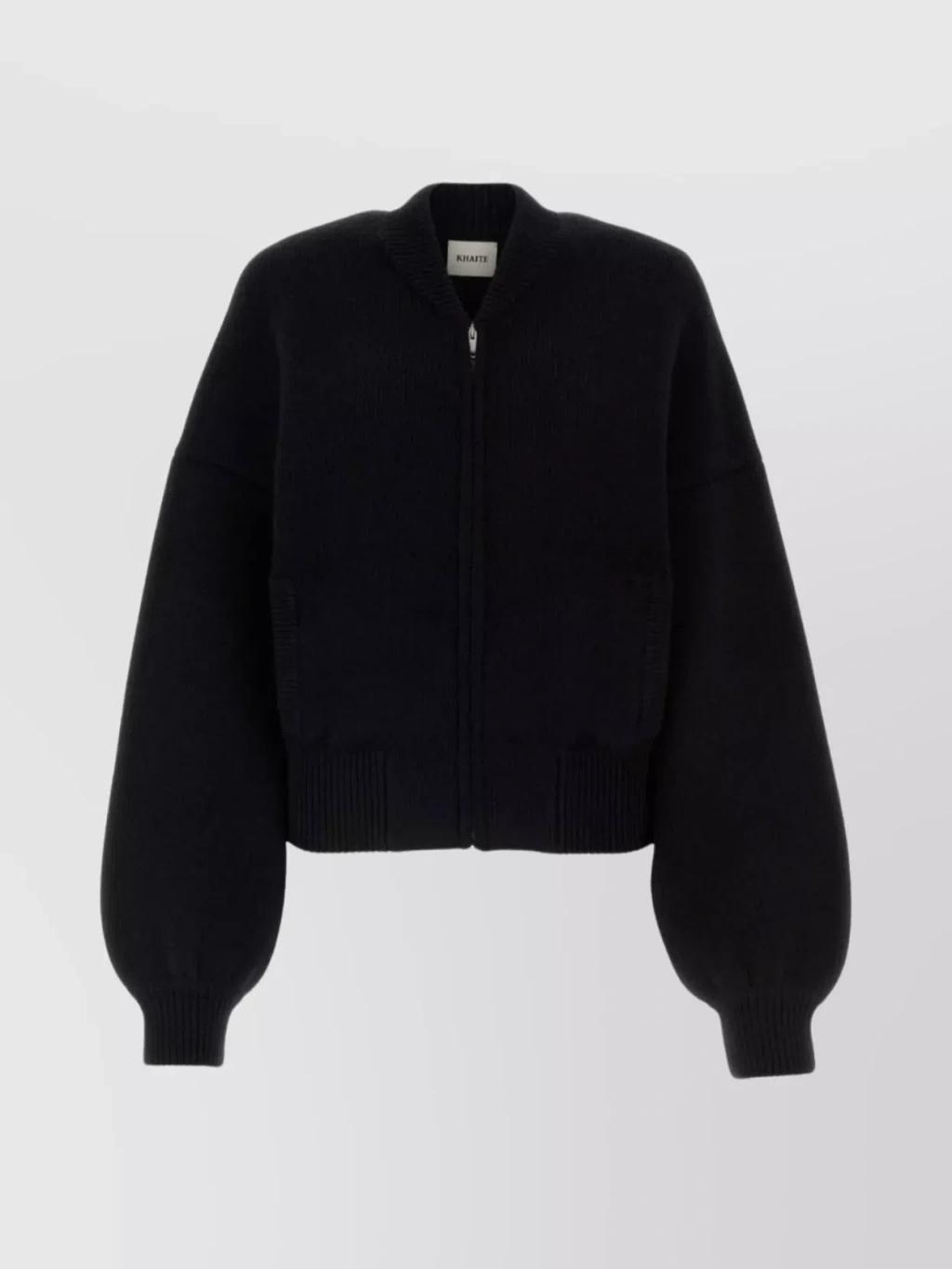 Cropped Stretch Cashmere In Black Product Image