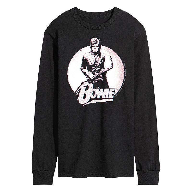 Mens David Bowie Distressed Long Sleeve Tee Product Image