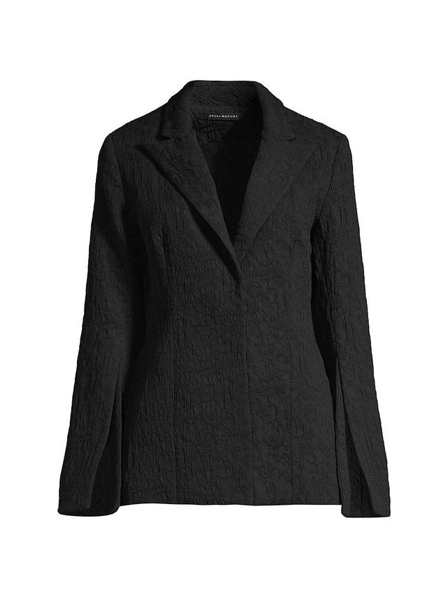 Womens Textured Split Sleeve Blazer Product Image