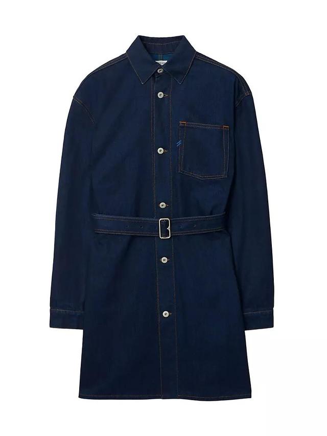 Denim Belted Shirtdress Product Image