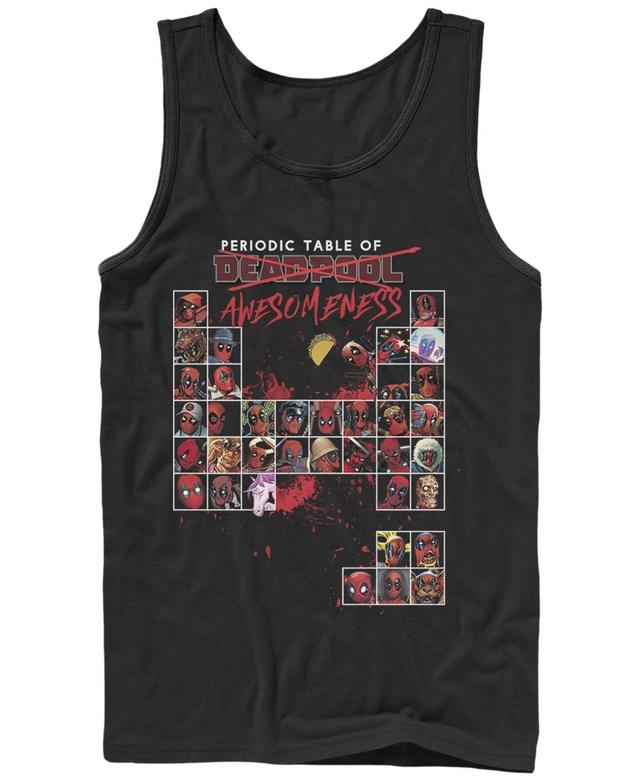 Mens Marvel Deadpool Periodic Table Of Awesomeness Tank Top Product Image