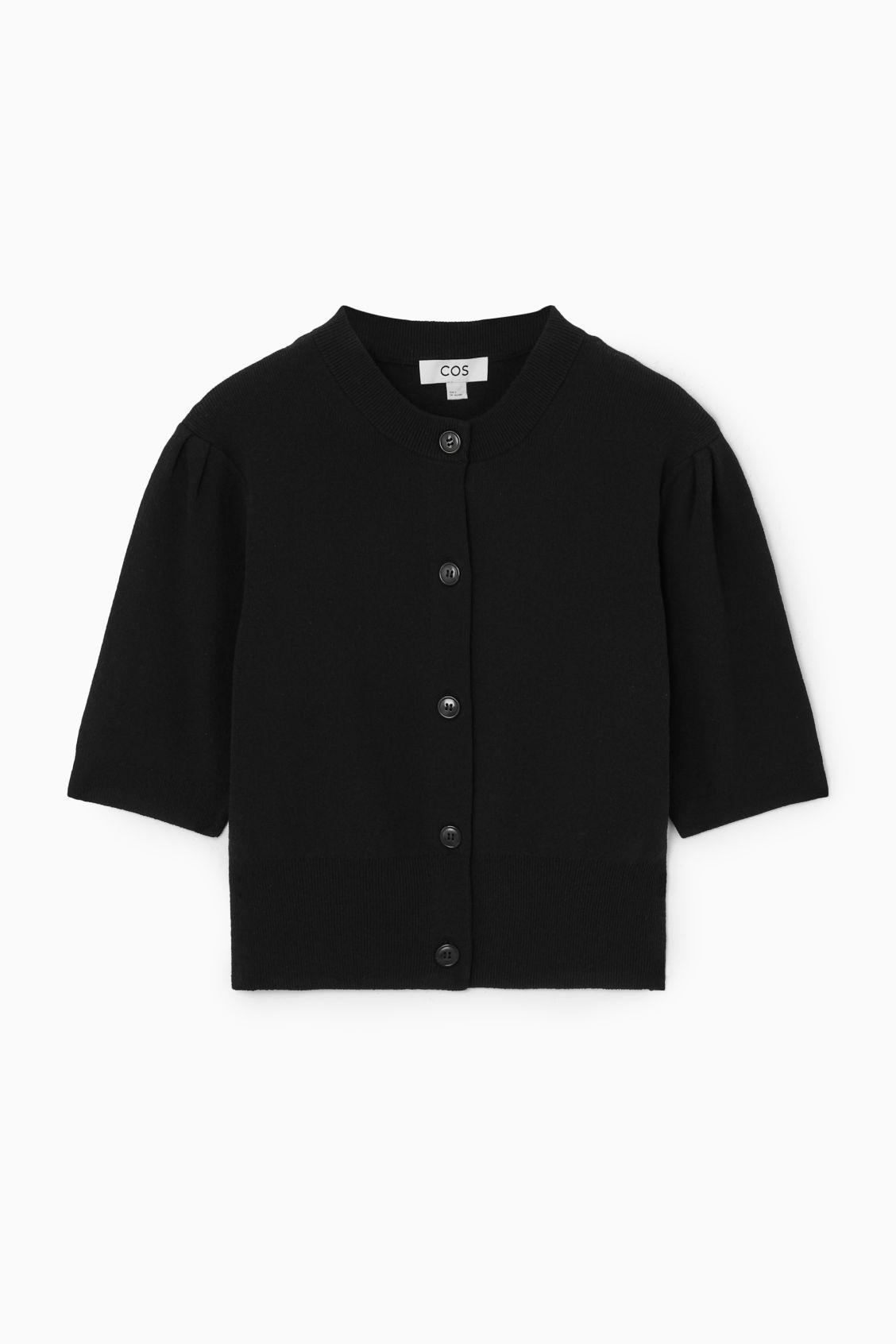 CROPPED SHORT-SLEEVED CARDIGAN Product Image