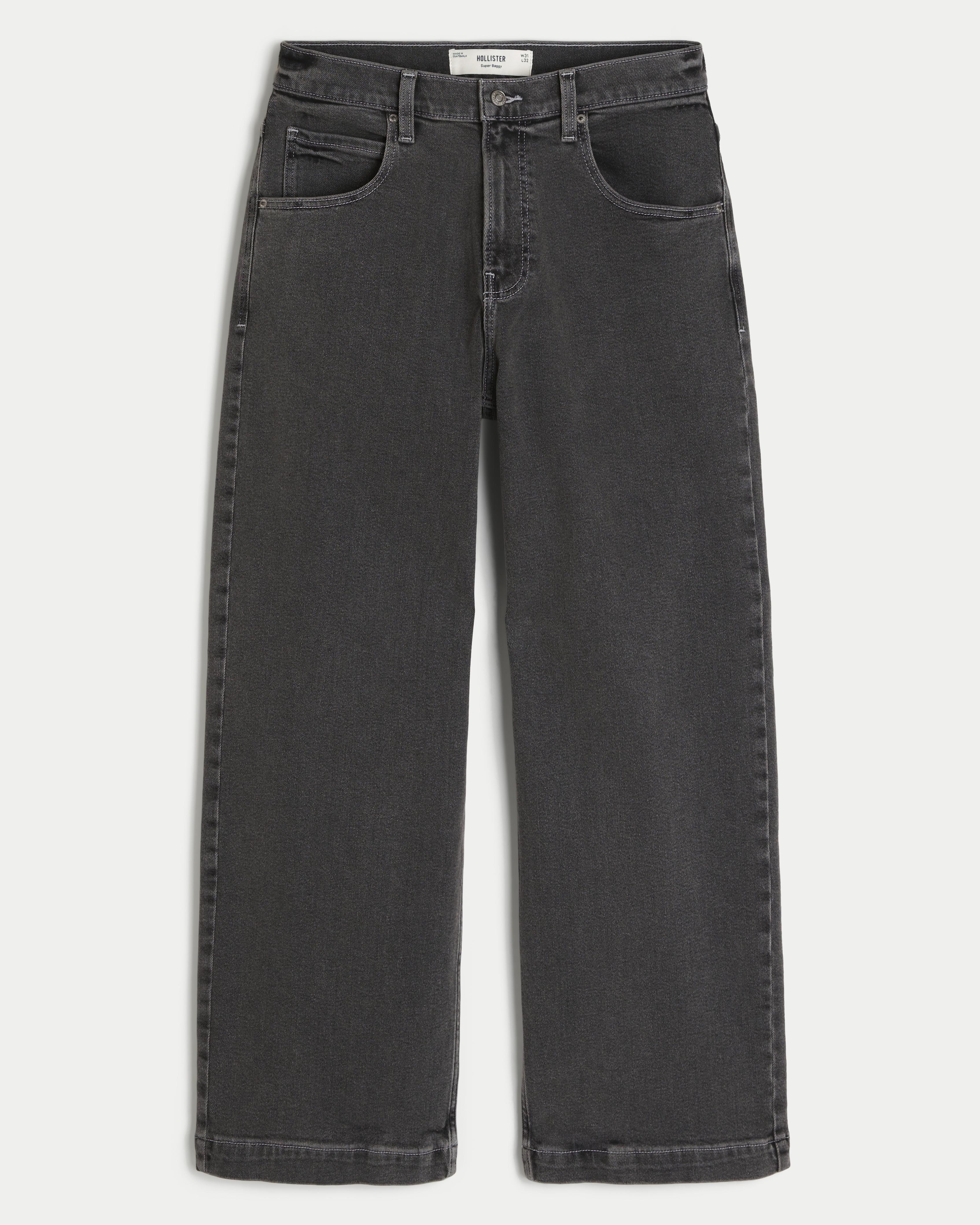 Washed Black Super Baggy Jeans Product Image