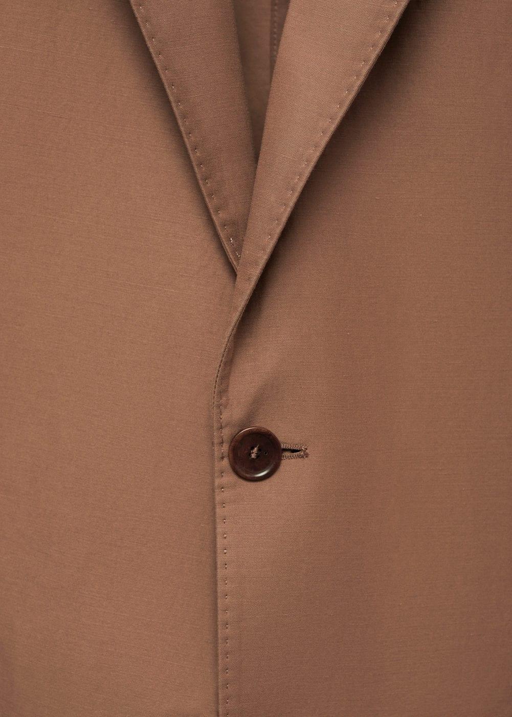 MANGO MAN - Slim fit linen and cotton suit jacket burnt orangeMen Product Image