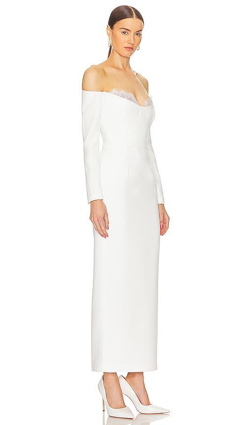 The New Arrivals by Ilkyaz Ozel Farah Dress in White Product Image