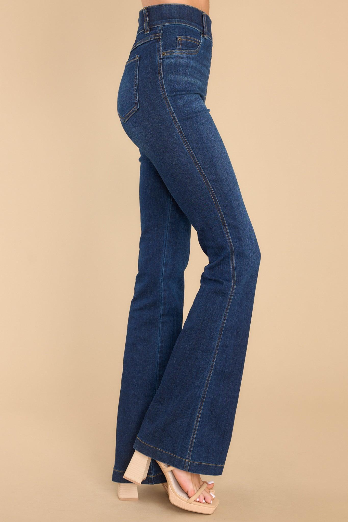 Spanx Midnight Shade Flare Jeans Blue Product Image