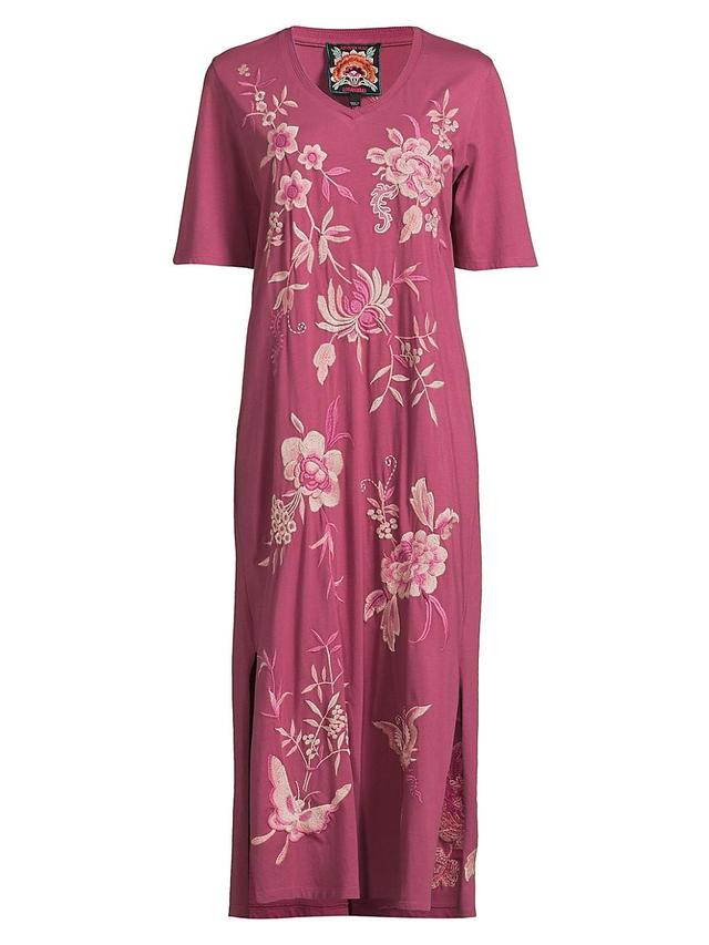 Womens Rosalyn Trapunto V-Neck Midi-Dress Product Image