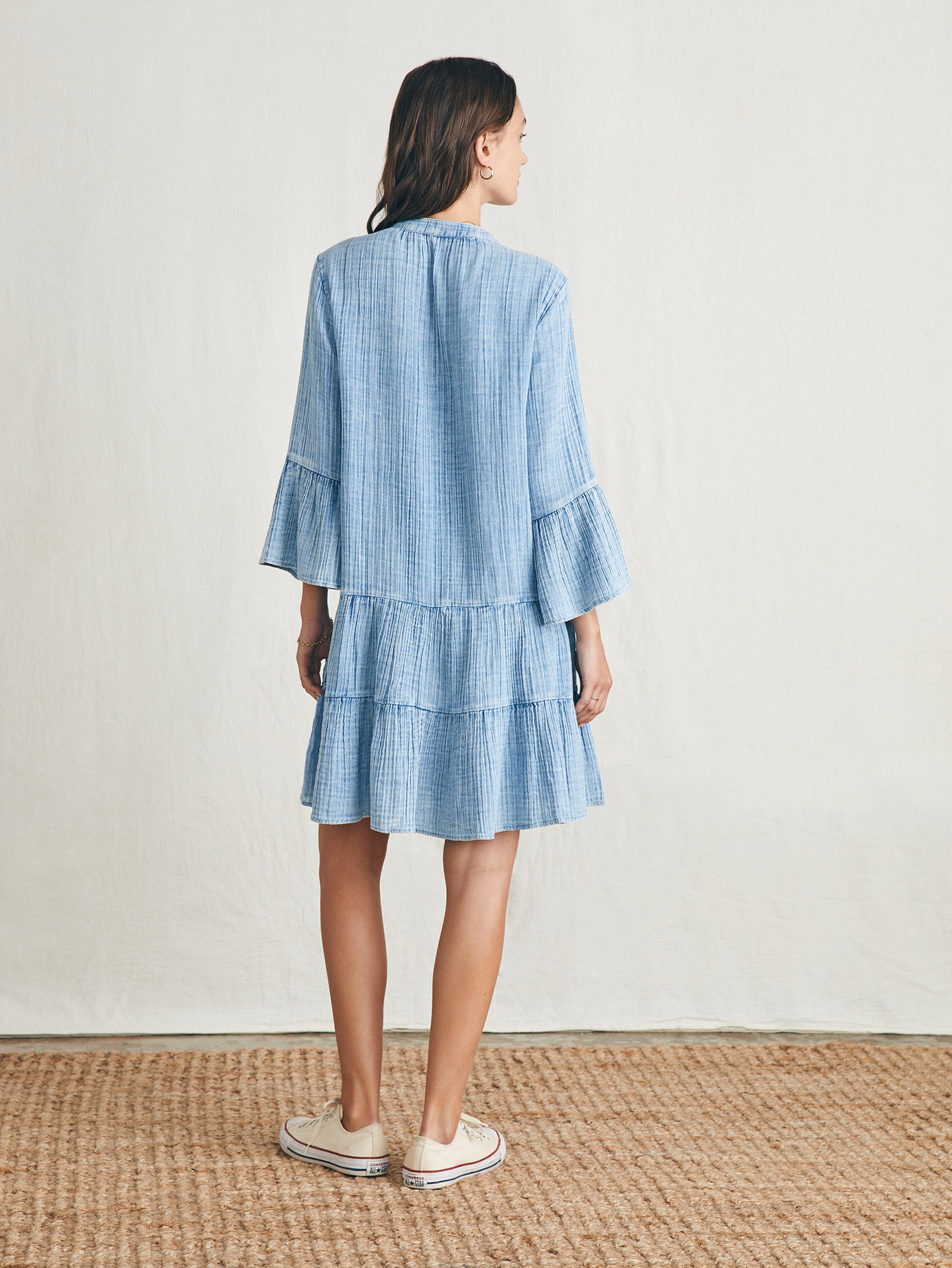 Dream Cotton Gauze Kasey Dress - Light Indigo Wash Female Product Image