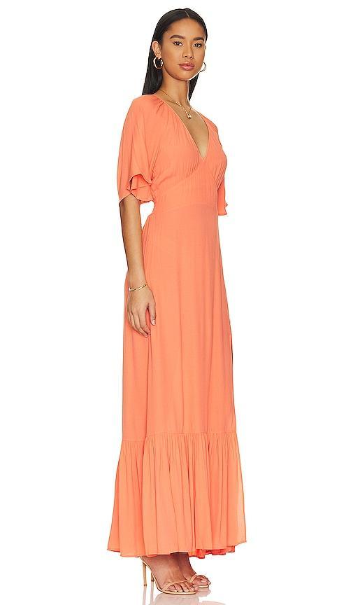 Bobi Black Flutter Sleeve Maxi Dress Size S, XS. Product Image