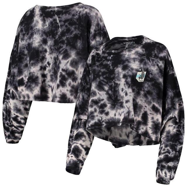 ZooZatz Womens Black Minnesota United Fc Oversized Cloud-Dye Long Sleeve T-Shirt Product Image