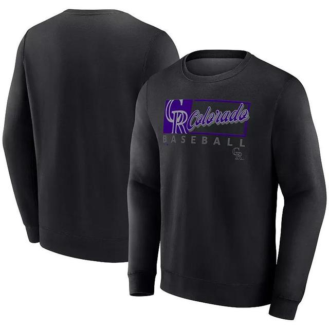 Mens Fanatics Colorado Rockies Focus Fleece Pullover Sweatshirt Product Image