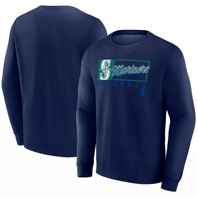 Mens Profile Seattle Mariners Big & Tall Pullover Sweatshirt Blue Product Image