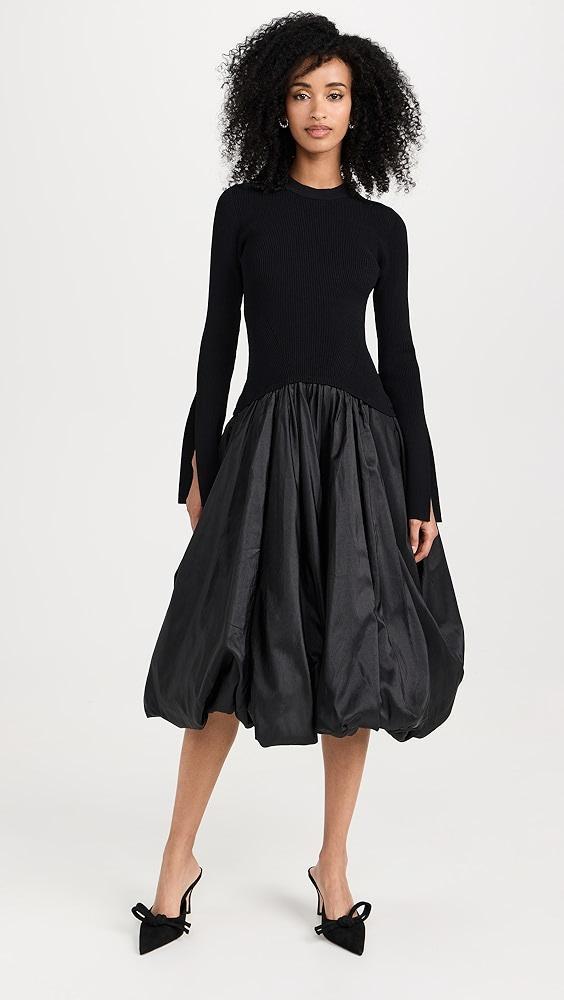 SIMKHAI Kenlie Mock Neck Midi Dress | Shopbop Product Image