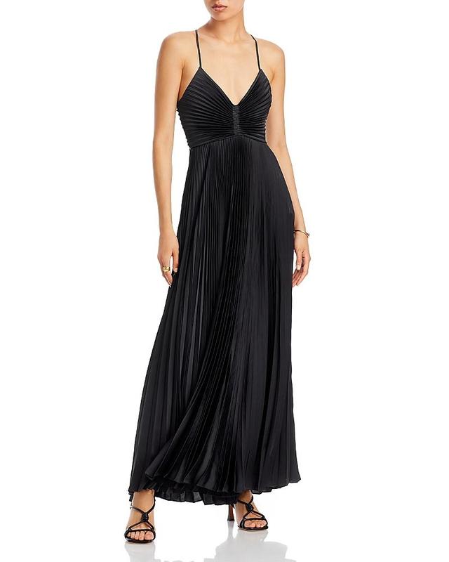 A. L.C. Aries Pleated Cutout Maxi Dress Product Image