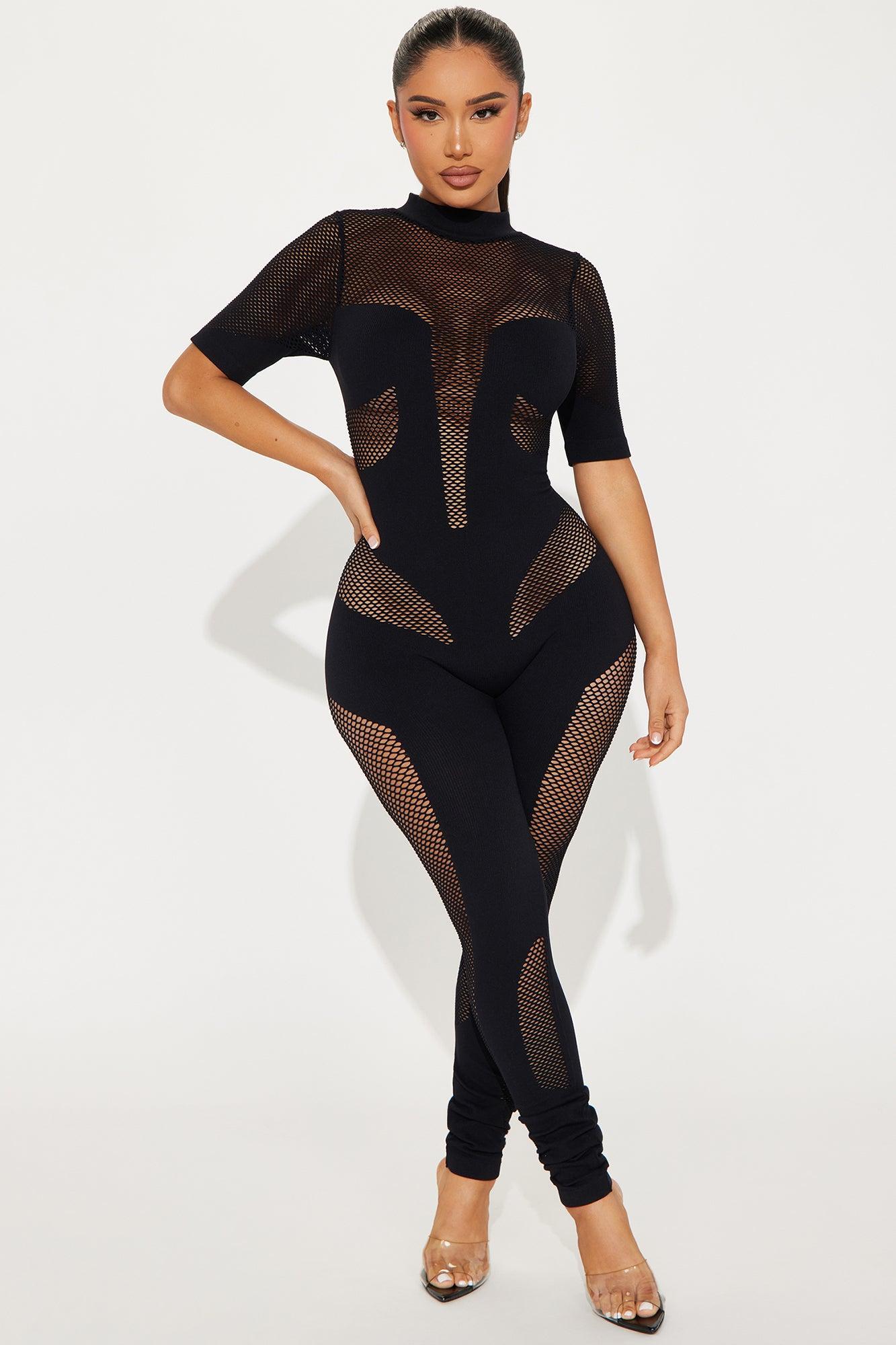 Two Way Street Seamless Jumpsuit - Black Product Image