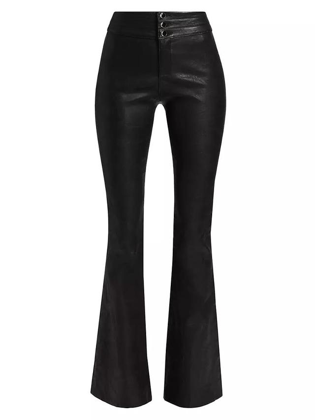 Lou Lou Leather Flare Pants Product Image