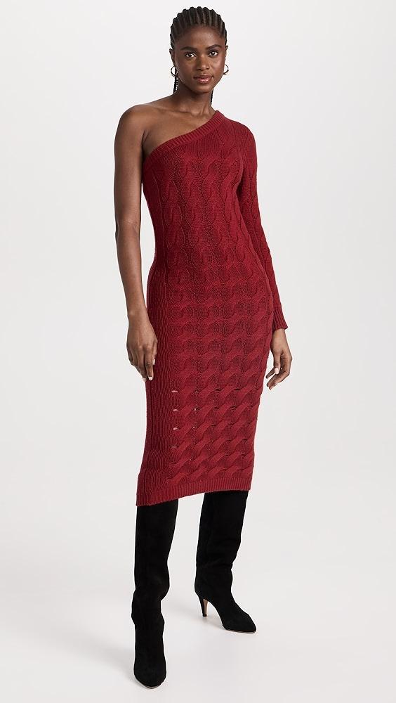 Naadam Wool Cashmere Statement Cable Asymmetrical Dress | Shopbop Product Image