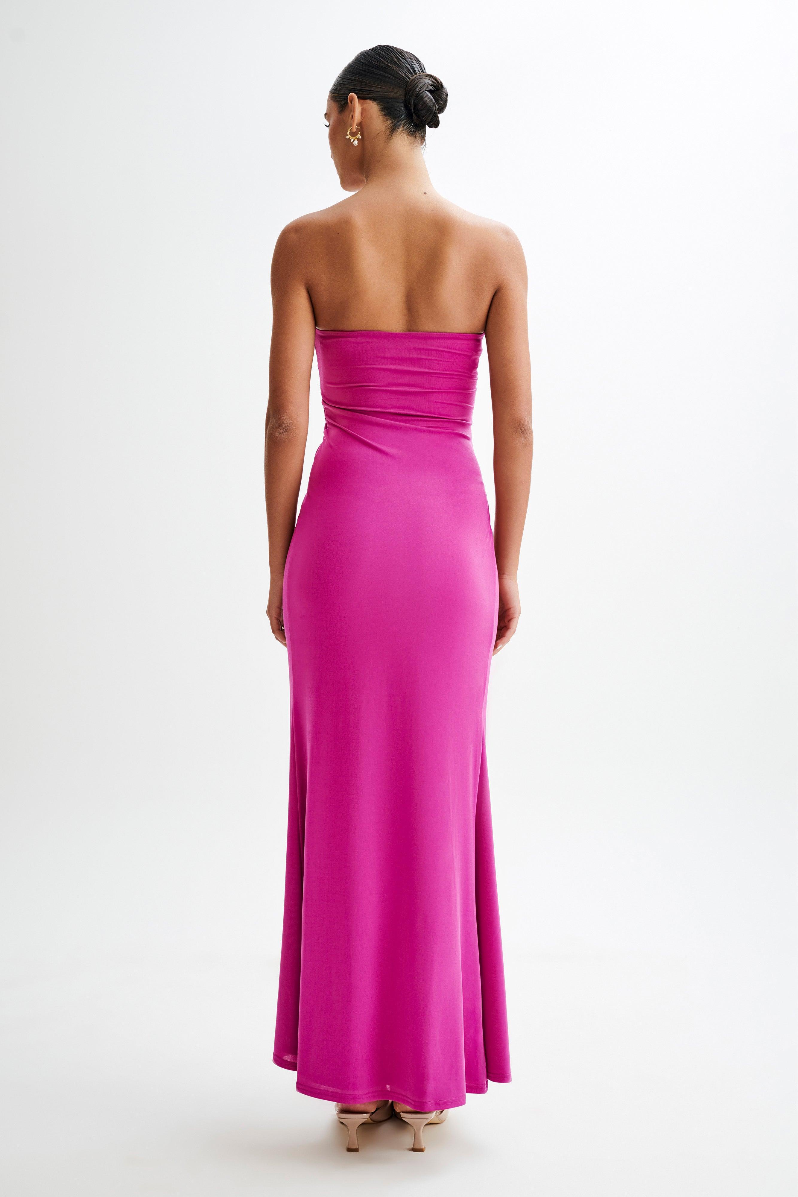 Cosima Slinky Strapless Maxi Dress - Violet Product Image