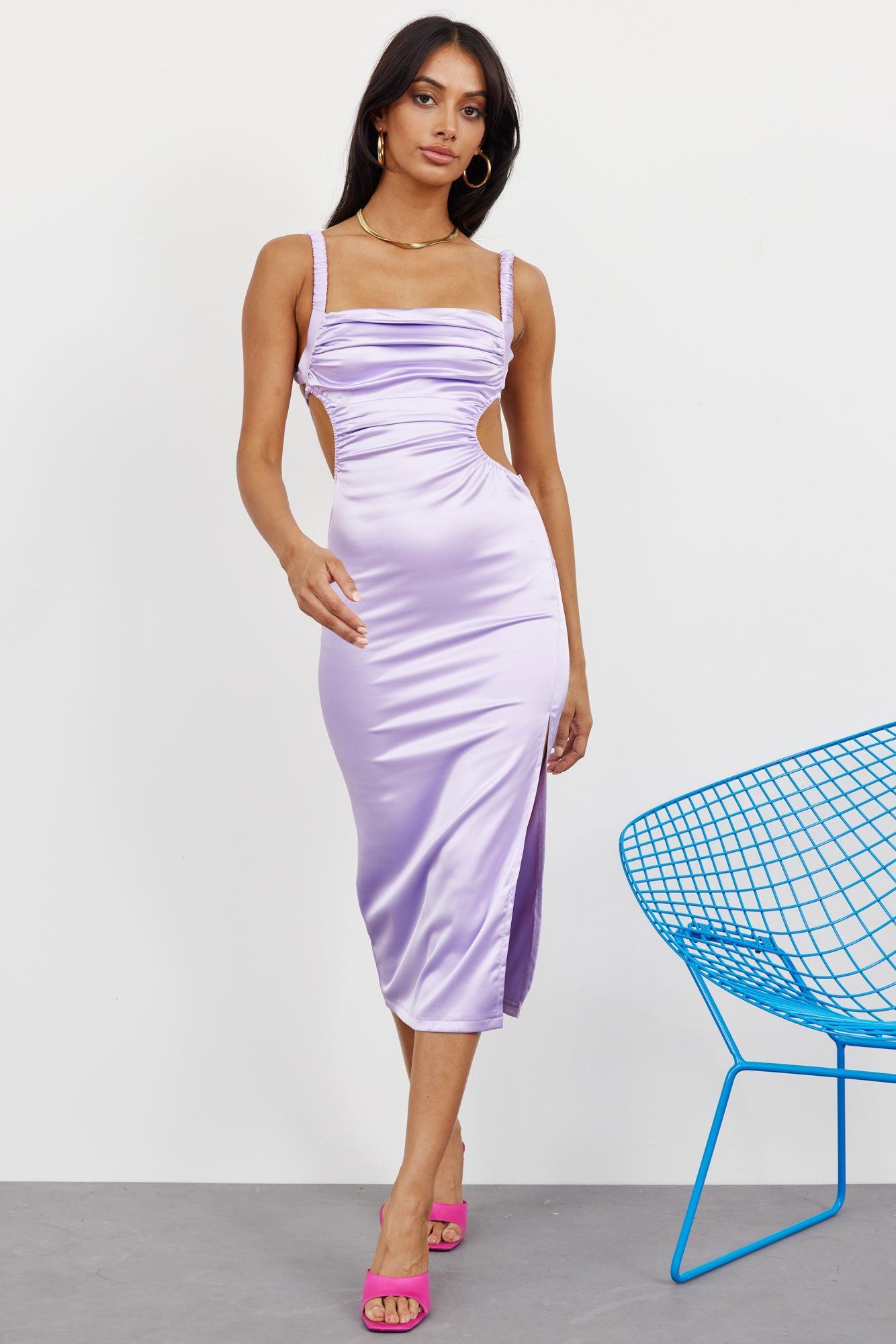 Palm Springs Midi Dress Purple Product Image