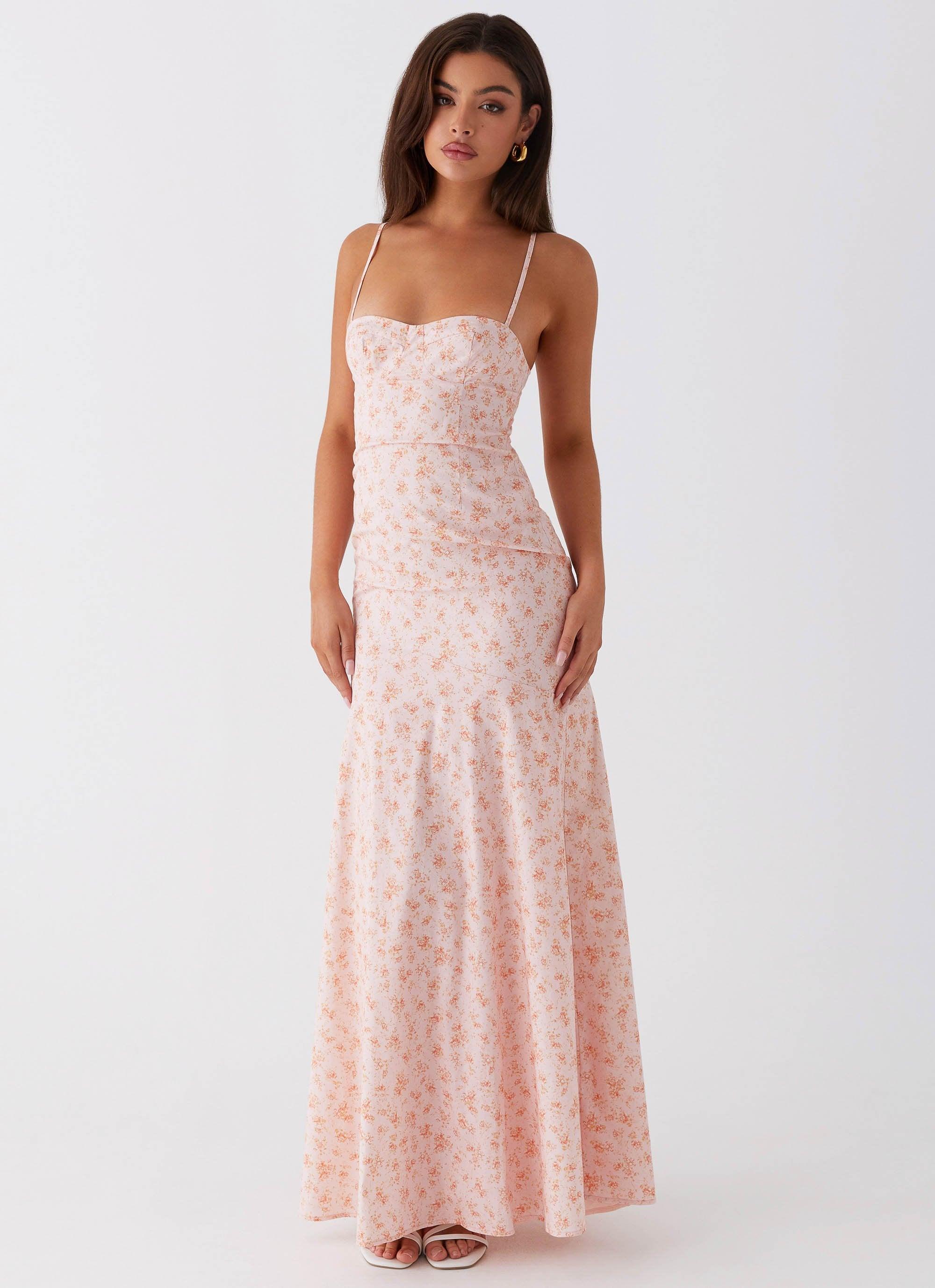 Britney Maxi Dress - Pink Ditsy Floral Product Image