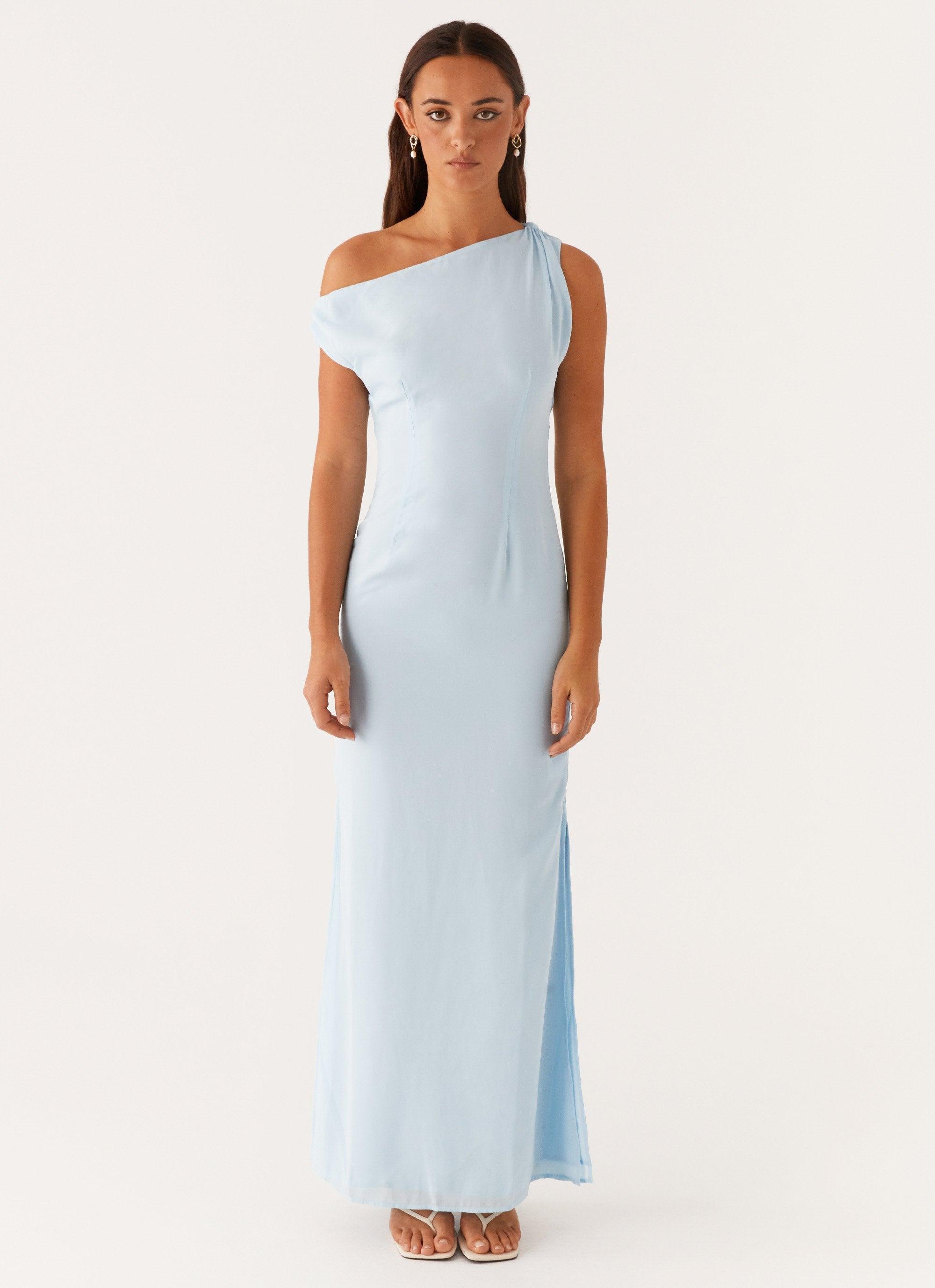 Dinner Date Maxi Dress - Blue Product Image