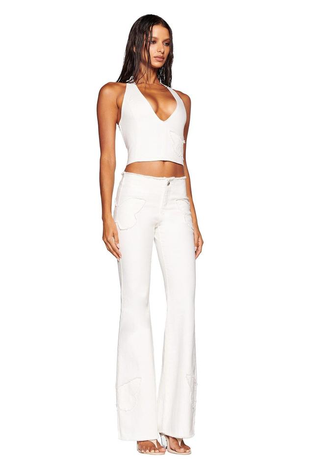 SAFFIYAH PANT - WHITE : DENIM Product Image