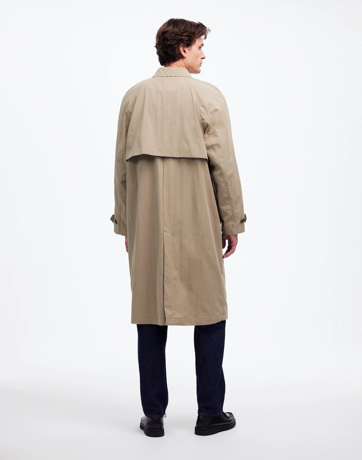 Raglan-Sleeve Trench Coat in Italian Twill Product Image