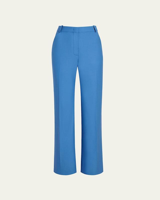 Womens Wool Flat-Front Flare Pants Product Image