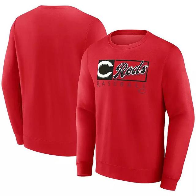 Mens Profile Red Cincinnati Reds Big & Tall Pullover Sweatshirt Product Image