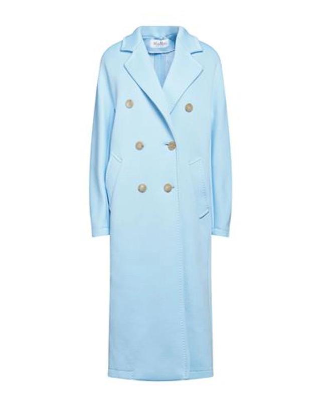 MAX MARA Woman Coat Light Blue Size 8 Polyester, Cotton, Polyamide Product Image