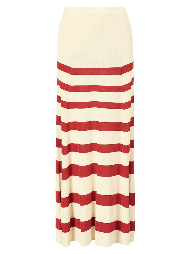 Womens Swirling Striped Maxi Skirt Product Image