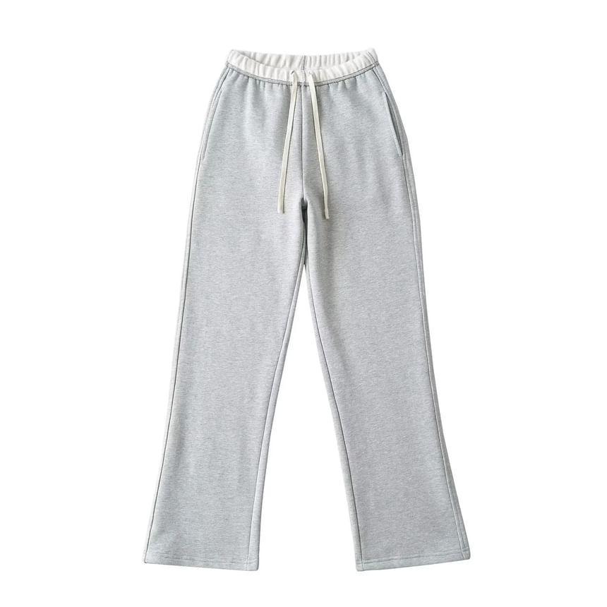 High Waist Plain Sweatpants Product Image