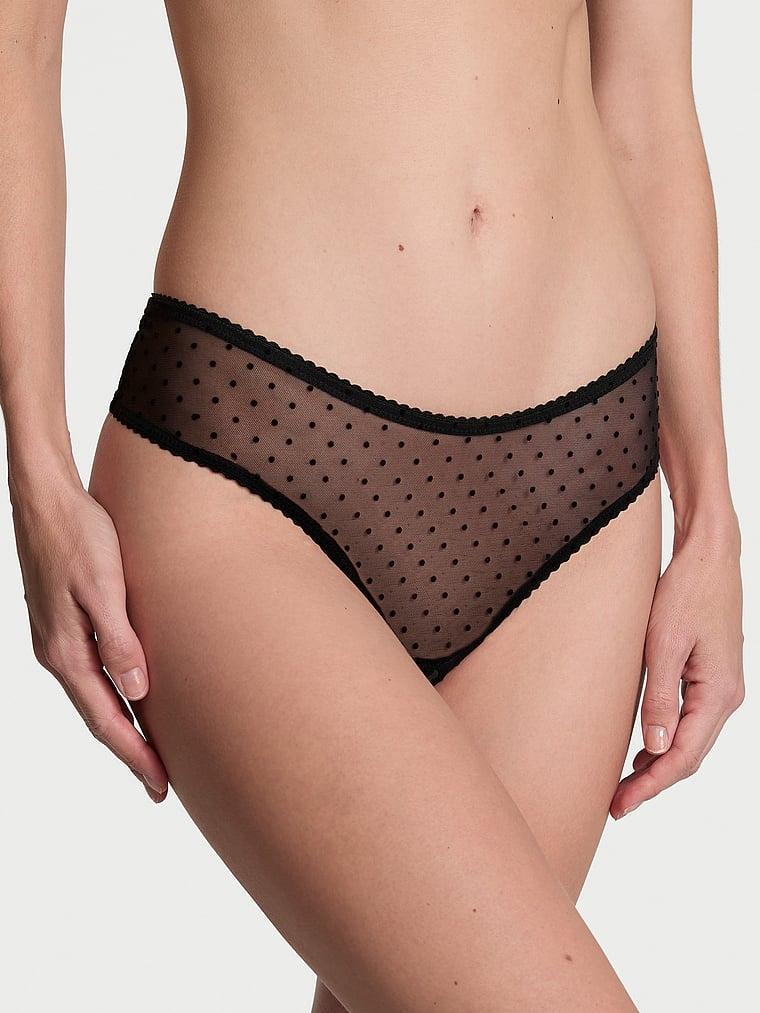 Jingle Bells Mesh Crotchless Cheeky Panty Product Image