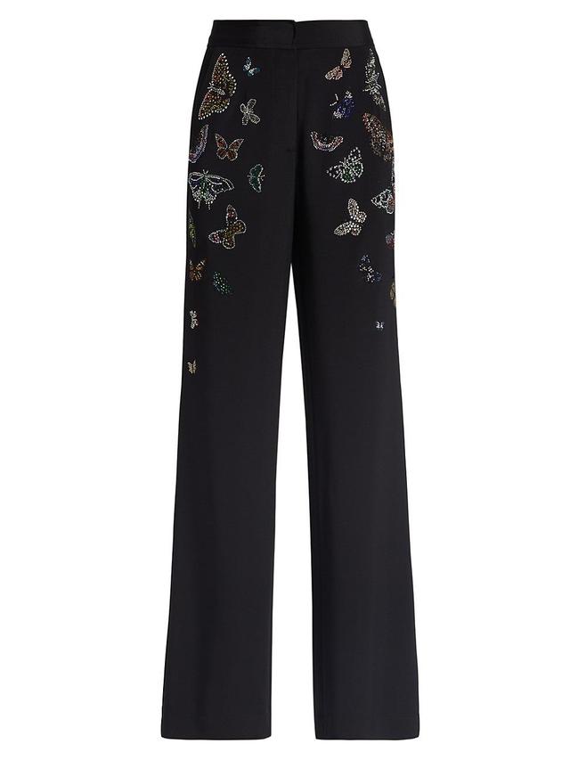 Womens Millions Of Butterflies Wide-Leg Trousers Product Image