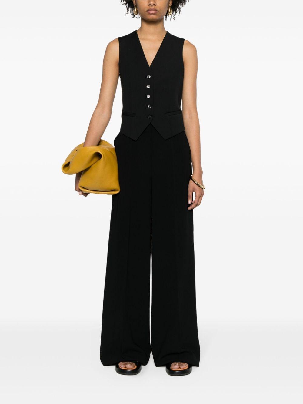 MAX MARA Ercole Crepe Wide Trousers In Black Product Image