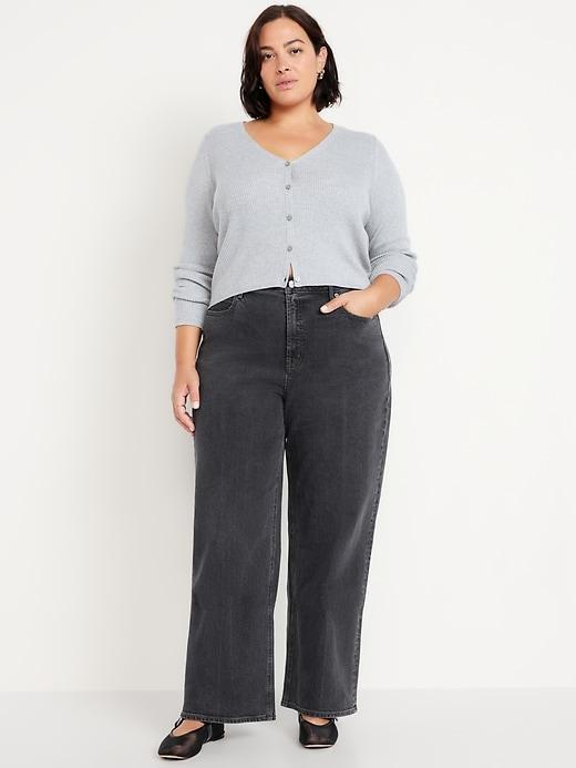 Extra High-Waisted Sky-Hi Wide-Leg Jeans Product Image