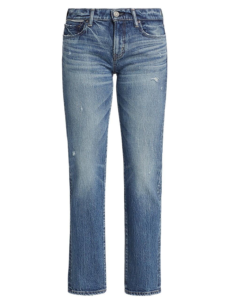 Womens Mallard Low-Rise Stretch Straight-Leg Jeans Product Image