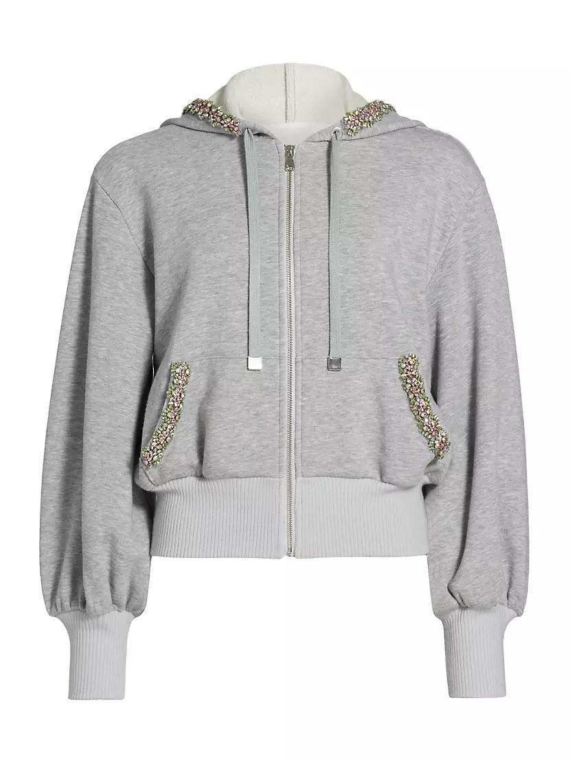 Maddie Crystal-Embellished Zip Hoodie Product Image