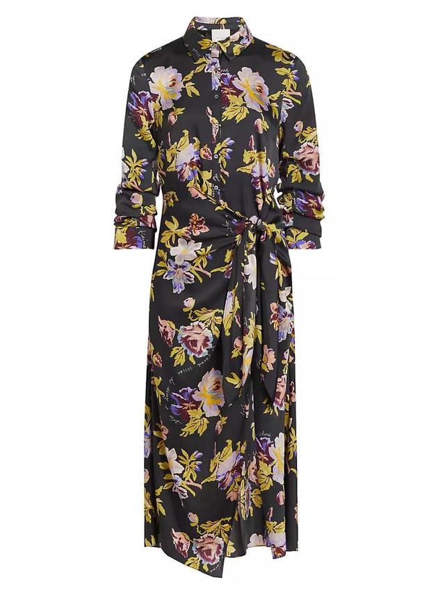 Brigitte Floral Twill Midi Dress Product Image